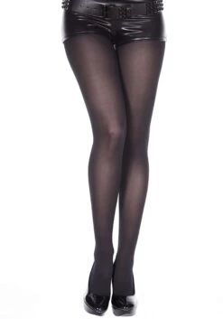 MUSIC LEGS Black Opaque Tights For Women