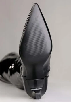 Black Patent Over The Knee Boots For Women -Halloween Costumes womens black patent over the knee boots alt 6