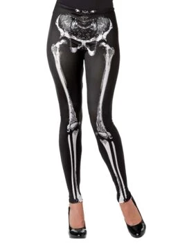 Black Skeleton Leggings For Women