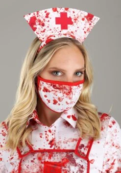 Blood Splatter Nurse Costume For Women 11 Blood Splatter Nurse Costume For Women -Halloween Costumes womens blood splatter nurse costume alt 2
