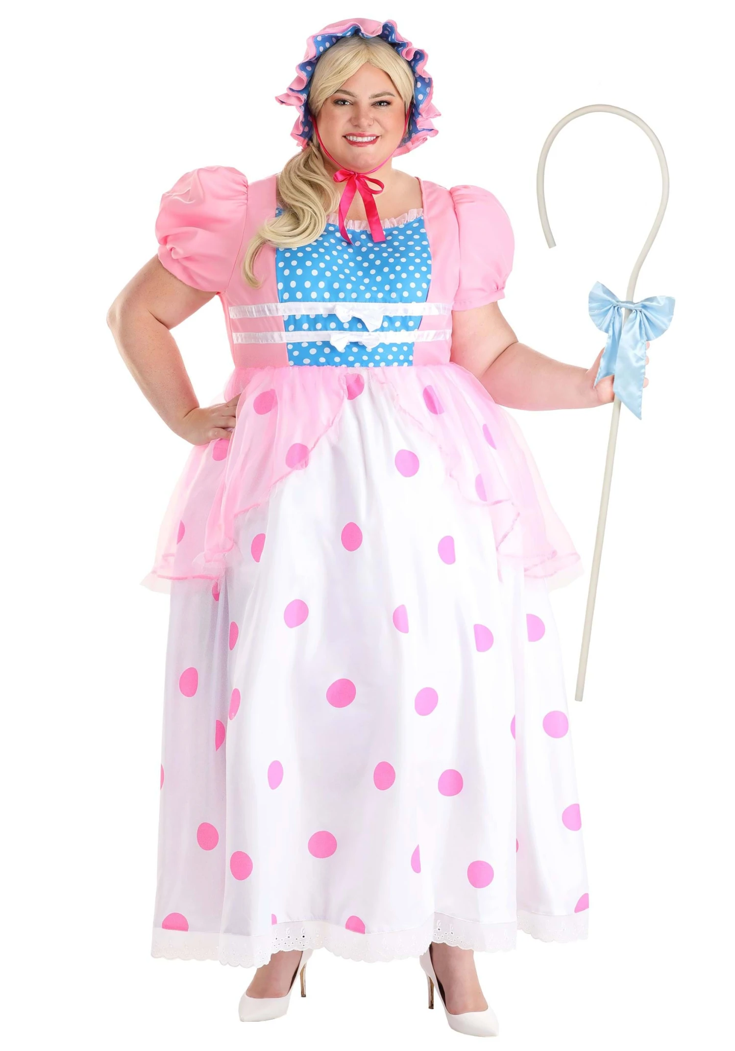 Bo Peep Plus Size Women's Costume Dress 3 Bo Peep Plus Size Women's Costume Dress