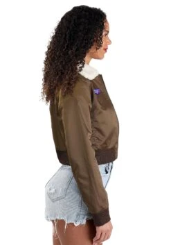 Top Gun Women's Bomber Jacket Costume 12 Top Gun Women's Bomber Jacket Costume -Halloween Costumes womens bomber jacket top gun costume alt 2