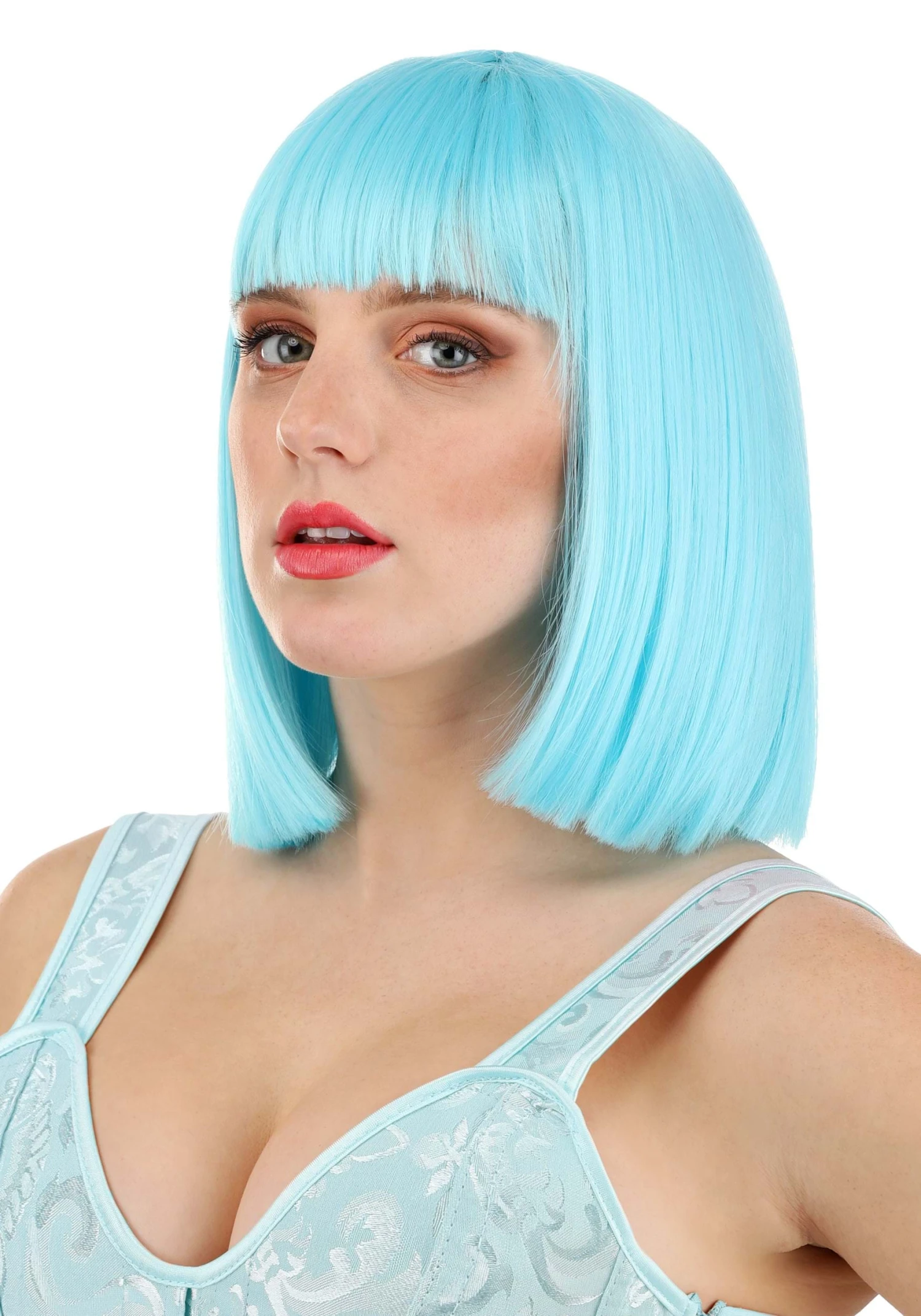 Bright Blue Bob Wig For Women 5 Bright Blue Bob Wig For Women - Image 3