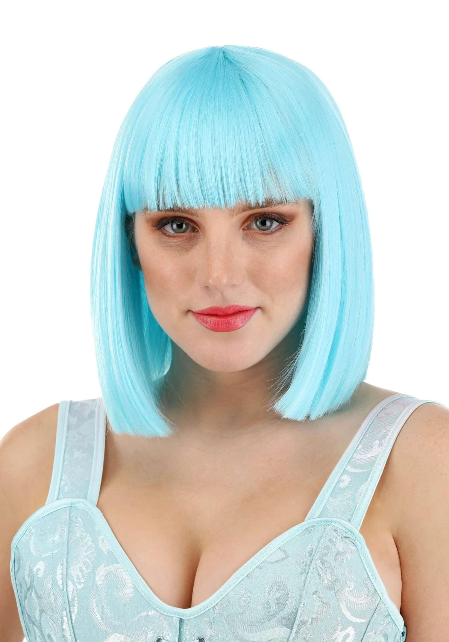 Bright Blue Bob Wig For Women 3 Bright Blue Bob Wig For Women