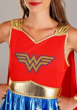 Caped Wonder Woman Costume For Adults 14 Caped Wonder Woman Costume For Adults -Halloween Costumes womens caped wonder woman costume alt 7