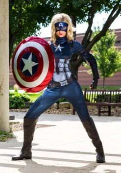Captain America Women's Costume -Halloween Costumes womens captain america costume alt 1