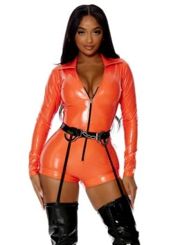Forplay Caught Up Sexy Prisoner Costume For Women 11 Forplay Caught Up Sexy Prisoner Costume For Women -Halloween Costumes womens caught up costume alt 4