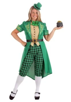 Charming Leprechaun Costume For Women -Halloween Costumes womens charming leprechaun costume alt 1