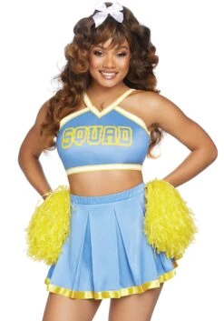 LEG AVENUE Cheer Squad Cutie Costume For Women 6 LEG AVENUE Cheer Squad Cutie Costume For Women -Halloween Costumes womens cheer squad cutie costume alt 1