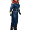 JAZWARES Classic Captain Marvel Costume For Women -Halloween Costumes womens classic captain marvel costume