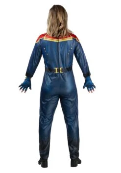 JAZWARES Classic Captain Marvel Costume For Women -Halloween Costumes womens classic captain marvel costume alt 4