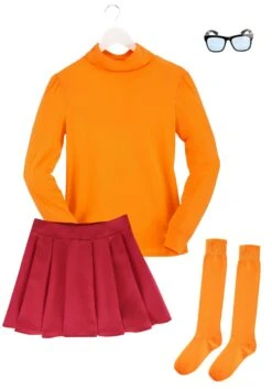 Classic Scooby Doo Velma Costume For Women -Halloween Costumes womens classic scooby doo velma costume alt 6