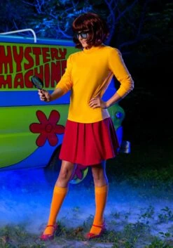 Classic Scooby Doo Velma Costume For Women -Halloween Costumes womens classic scooby doo velma costume alt 8