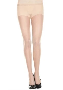 MUSIC LEGS Control Top Beige Sheer Pantyhose For Women