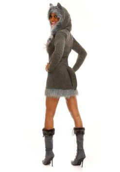 Dreamgirl Cozy Wolf Costume For Women -Halloween Costumes womens cozy wolf costume alt 1