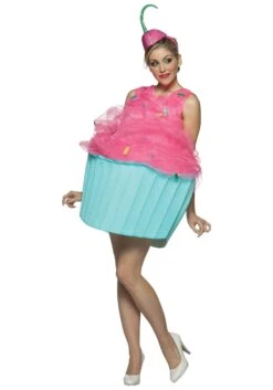 Tasty Pink Cupcake Costume For Women