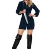 Dark Blue Killer Mechanic Romper Costume For Women -Halloween Costumes womens dark blue killer mechanic romper costume