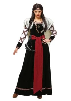 Women's Dark Viking Dress Costume
