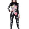 Women's Day Of The Dead Catsuit Costume 1 Women's Day Of The Dead Catsuit Costume -Halloween Costumes womens day of the dead catsuit costume