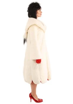 Cruella De Vil Coat Costume For Women From Disney's 101 Dalmatians 23 Cruella De Vil Coat Costume For Women From Disney's 101 Dalmatians -Halloween Costumes womens deluxe cruella de vil costume alt 11