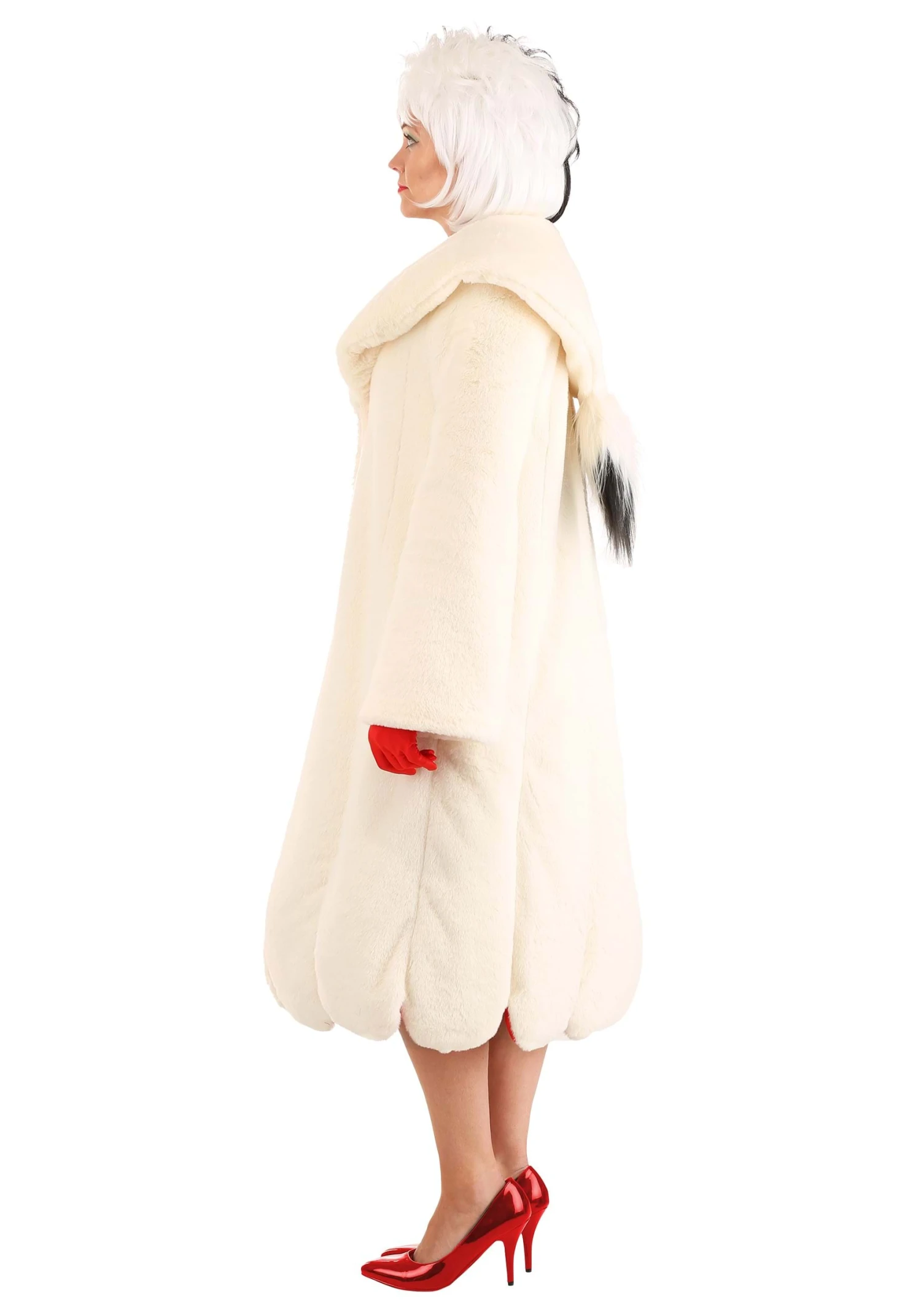 Cruella De Vil Coat Costume For Women From Disney's 101 Dalmatians 9 Cruella De Vil Coat Costume For Women From Disney's 101 Dalmatians - Image 7