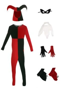 Deluxe Women's Harley Quinn Costume 17 Deluxe Women's Harley Quinn Costume -Halloween Costumes womens deluxe harley quinn costume alt 7