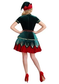 The Women's Deluxe Holiday Elf Costume -Halloween Costumes womens deluxe holiday elf costume alt 3
