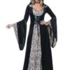 Deluxe Velvet Damask Hooded Robe Costume For Women 2 Deluxe Velvet Damask Hooded Robe Costume For Women -Halloween Costumes womens deluxe velvet damask hooded robe costume
