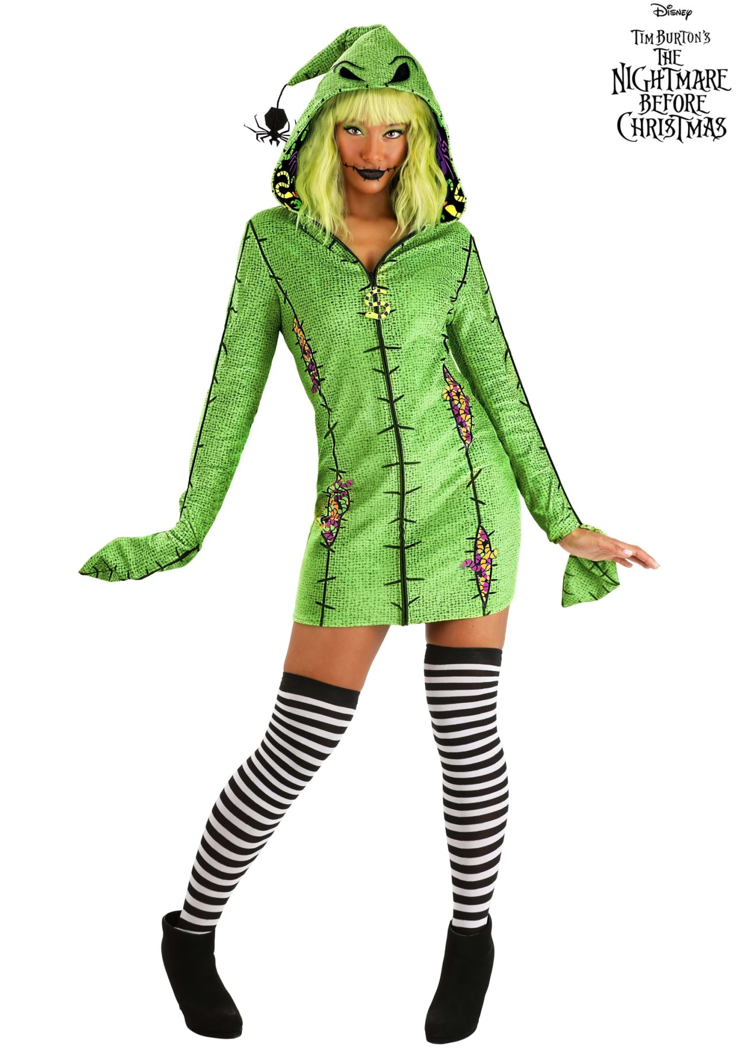 Deluxe Disney Oogie Boogie Hoodie Costume Dress For Women 3 Deluxe Disney Oogie Boogie Hoodie Costume Dress For Women