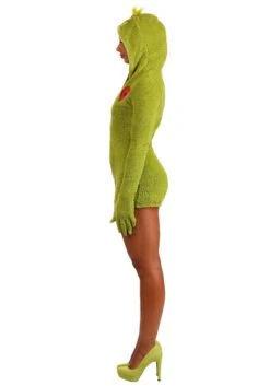 Women's Dr. Seuss Grinch Costume Romper -Halloween Costumes womens dr seuss grinch costume romper alt 2