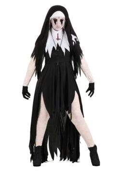 Dreadful Nun Costume For Women 14 Dreadful Nun Costume For Women -Halloween Costumes womens dreadful nun costume alt 2