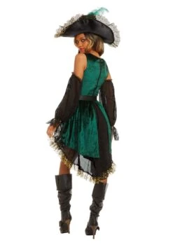 Dreamgirl Emerald Pirate Costume For Women -Halloween Costumes womens emerald pirate costume alt 1