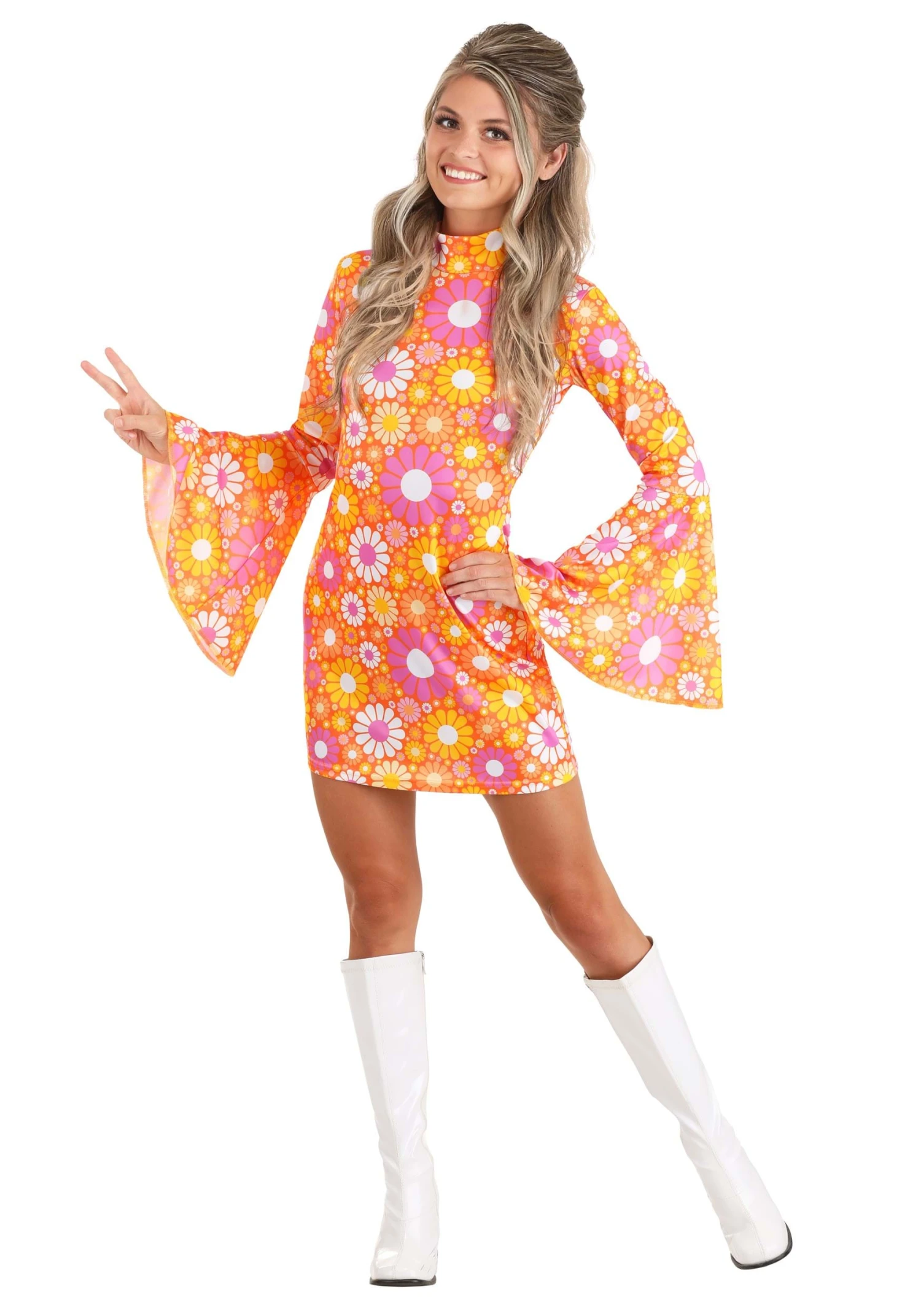 Far Out Flower Costume Dress For Women 3 Far Out Flower Costume Dress For Women