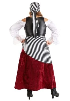 Deluxe Pirate Wench Costume 13 Deluxe Pirate Wench Costume -Halloween Costumes womens feisty pirate wench costume alt 5