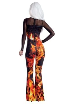 Dreamgirl Women's Flame Jumpsuit Costume 6 Dreamgirl Women's Flame Jumpsuit Costume -Halloween Costumes womens flame jumpsuit costume alt 1