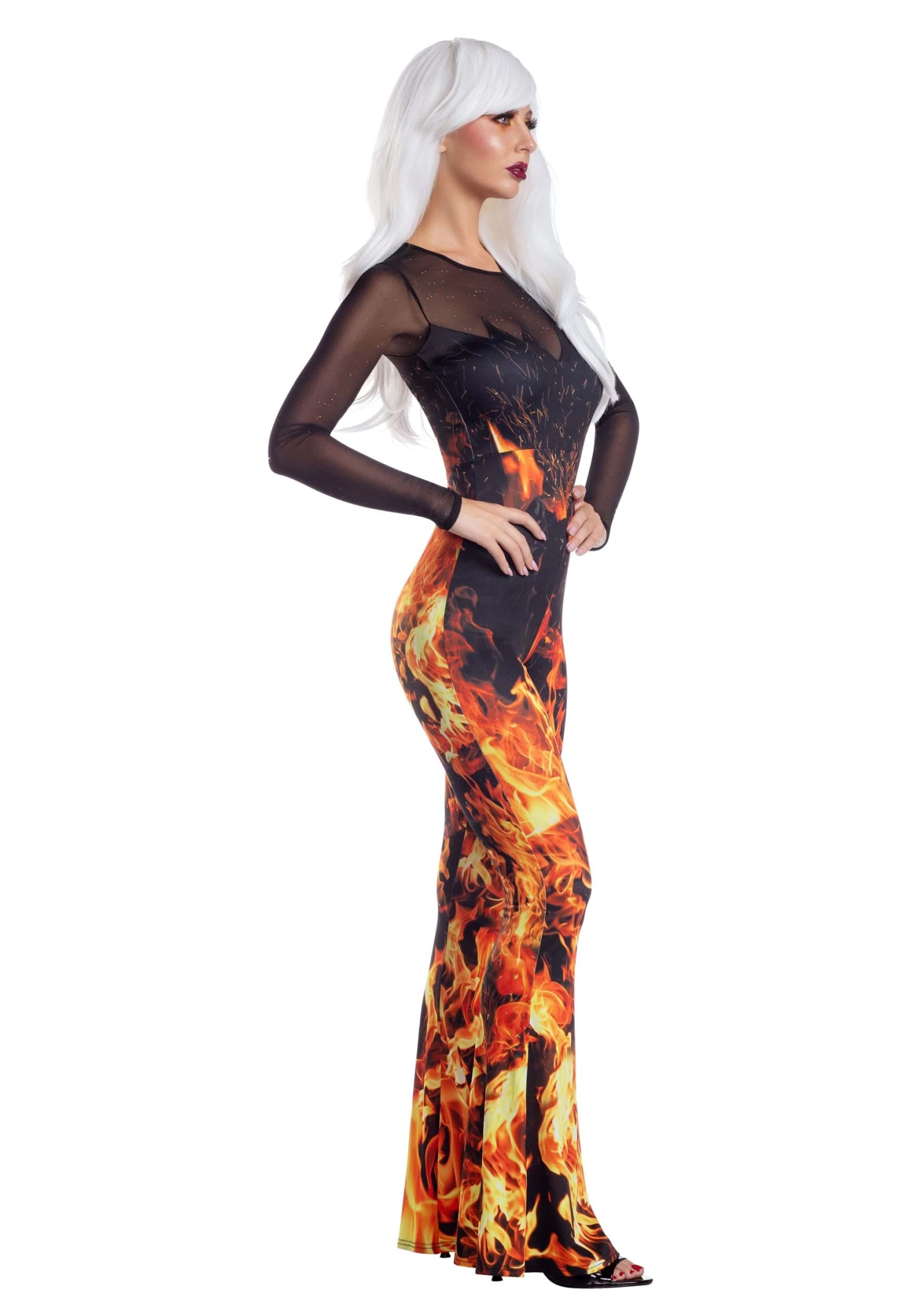 Dreamgirl Women's Flame Jumpsuit Costume 5 Dreamgirl Women's Flame Jumpsuit Costume - Image 3