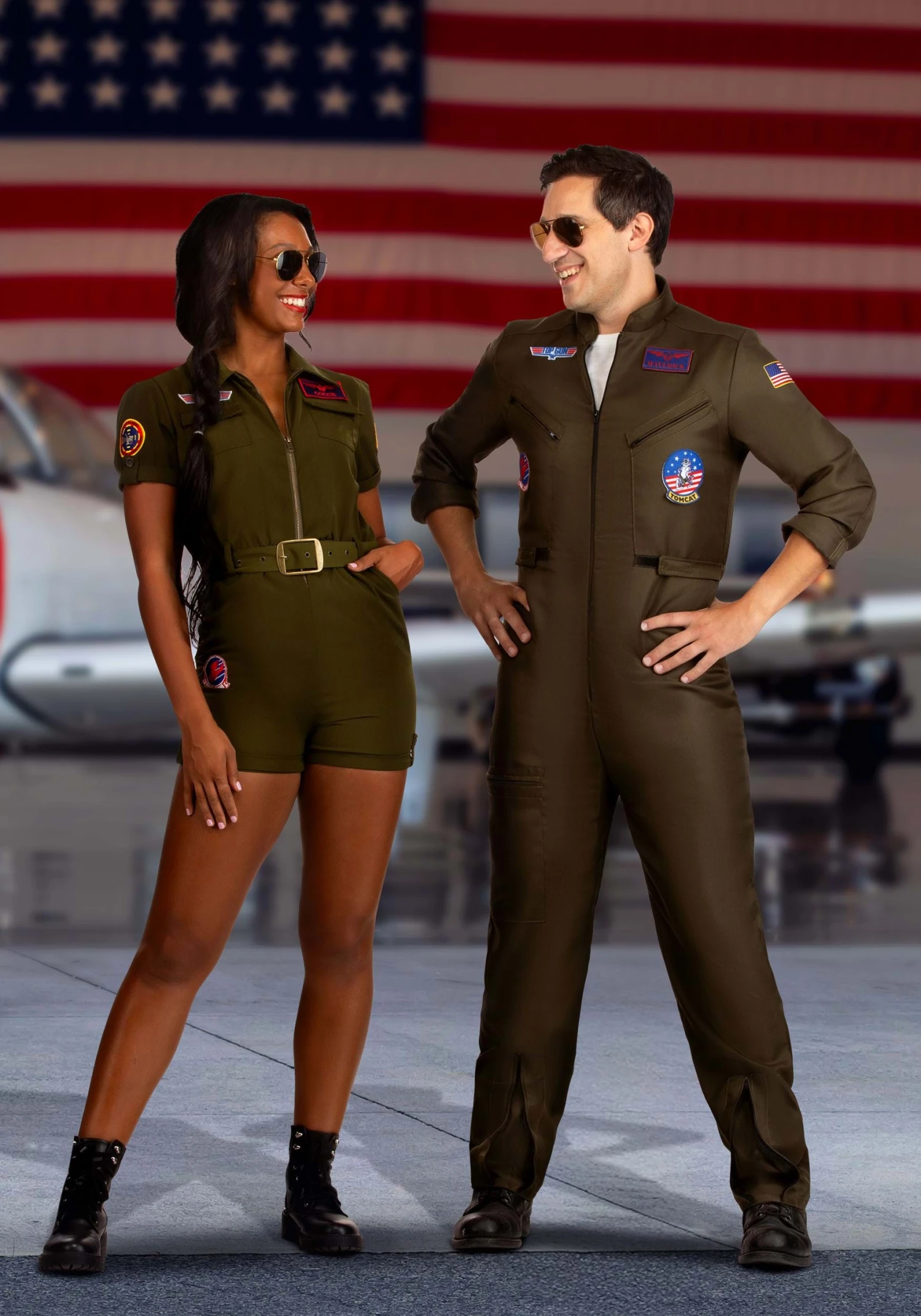 Top Gun Flight Suit Romper Costume For Women 4 Top Gun Flight Suit Romper Costume For Women - Image 2