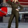 Flight Suit Top Gun Costume For Women -Halloween Costumes womens flight suit top gun costume