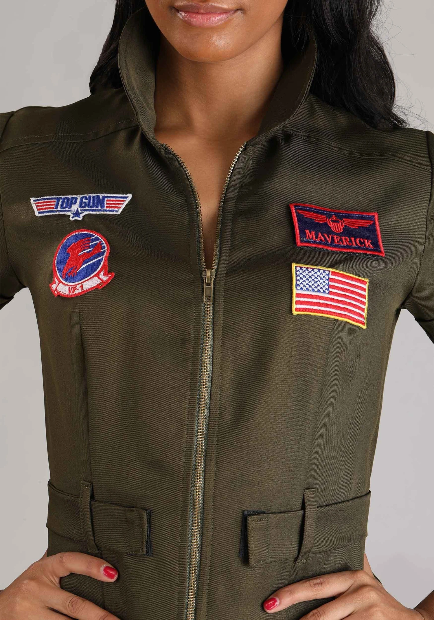 Flight Suit Top Gun Costume Dress For Women 6 Flight Suit Top Gun Costume Dress For Women - Image 4