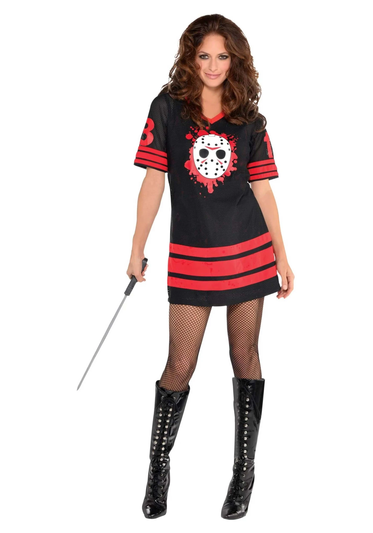 AMSCAN Women's Friday The 13th Jason Jersey Costume 3 AMSCAN Women's Friday The 13th Jason Jersey Costume