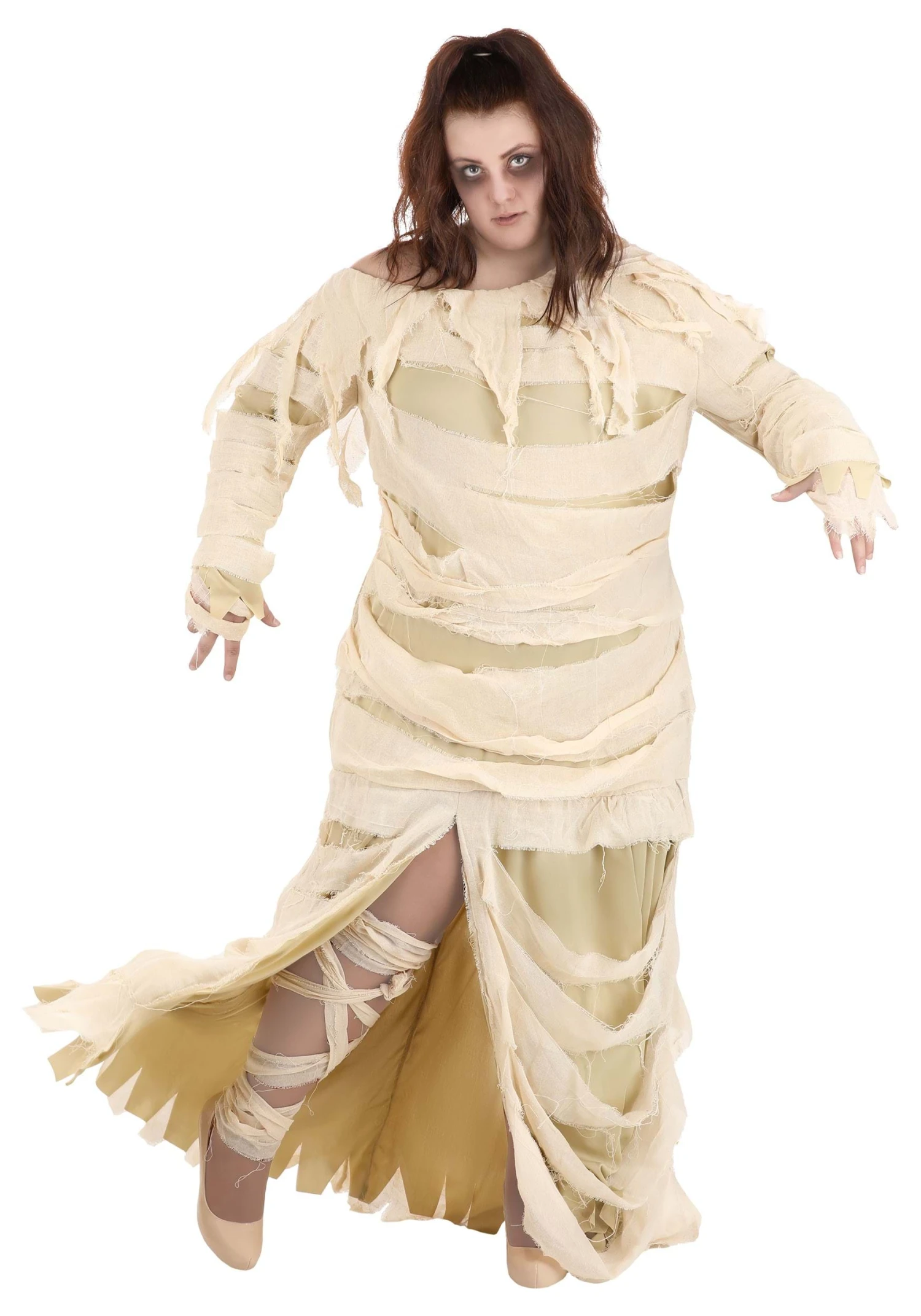Women's Plus Size Full Length Mummy Costume 3 Women's Plus Size Full Length Mummy Costume
