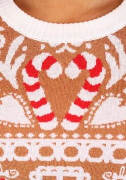 Women's Gingerbread House Ugly Christmas Sweater 24 Women's Gingerbread House Ugly Christmas Sweater -Halloween Costumes womens gingerbread house ugly christmas sweater alt 10