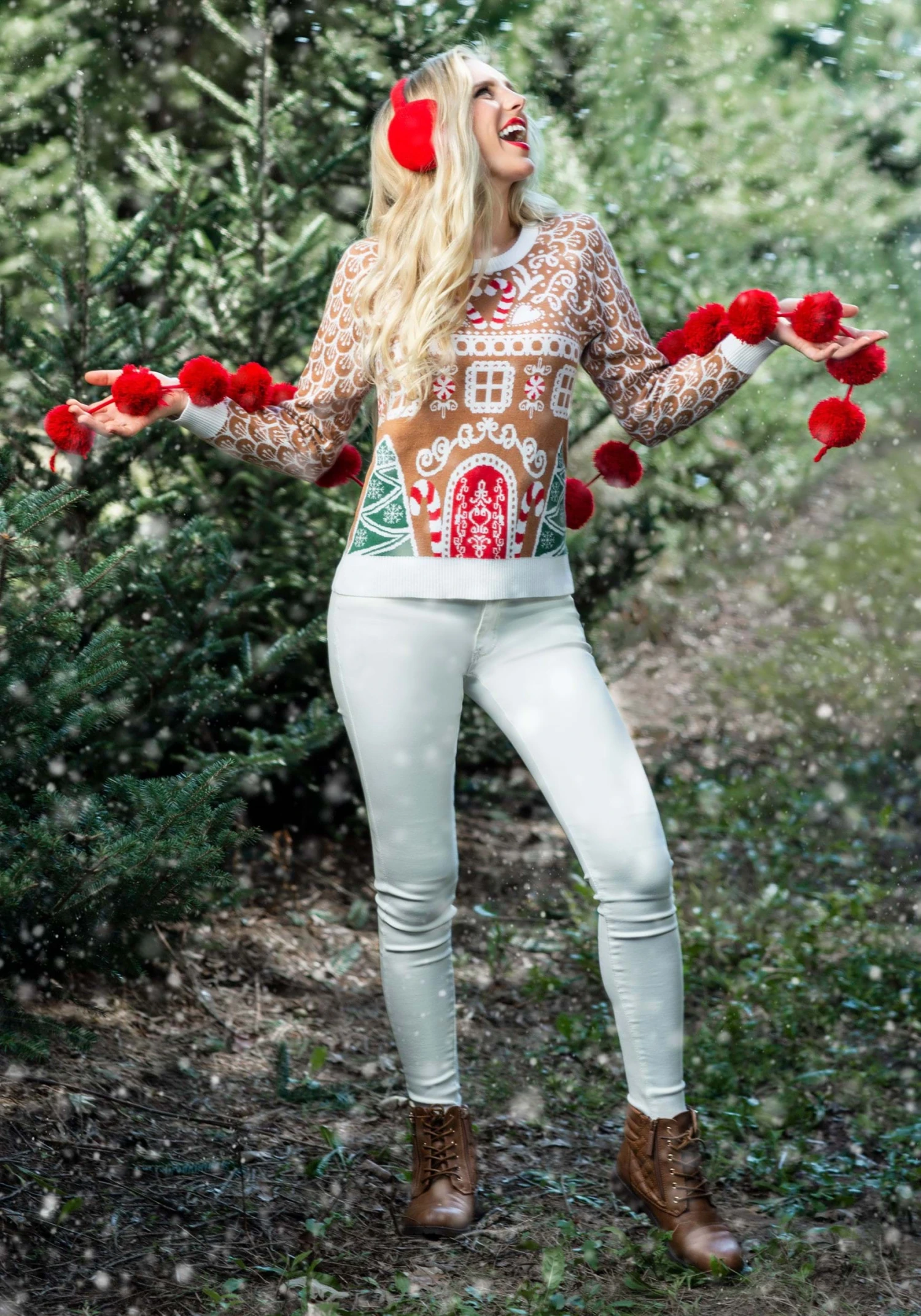 Women's Gingerbread House Ugly Christmas Sweater 7 Women's Gingerbread House Ugly Christmas Sweater - Image 5