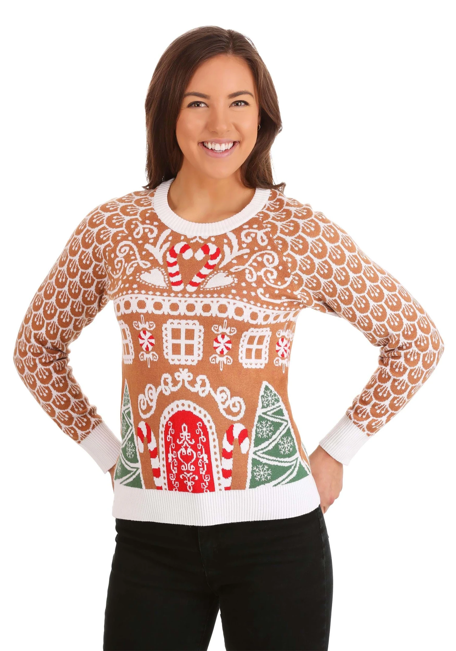 Women's Gingerbread House Ugly Christmas Sweater 10 Women's Gingerbread House Ugly Christmas Sweater - Image 8