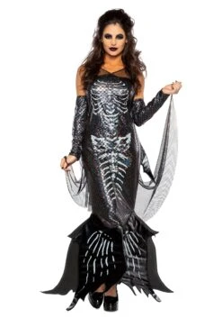 Glamour Skeleton Mermaid Costume For Women