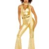 Dreamgirl Gold Disco Fox Adult Women's Costume -Halloween Costumes womens gold disco fox adult costume