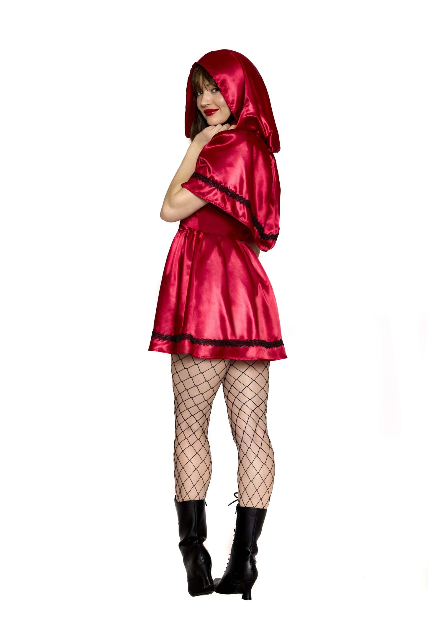 Gothic Red Riding Hood Costume For Women 6 Gothic Red Riding Hood Costume For Women - Image 4