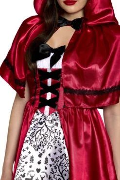 Gothic Red Riding Hood Costume For Women 11 Gothic Red Riding Hood Costume For Women -Halloween Costumes womens gothic red riding hood alt 4