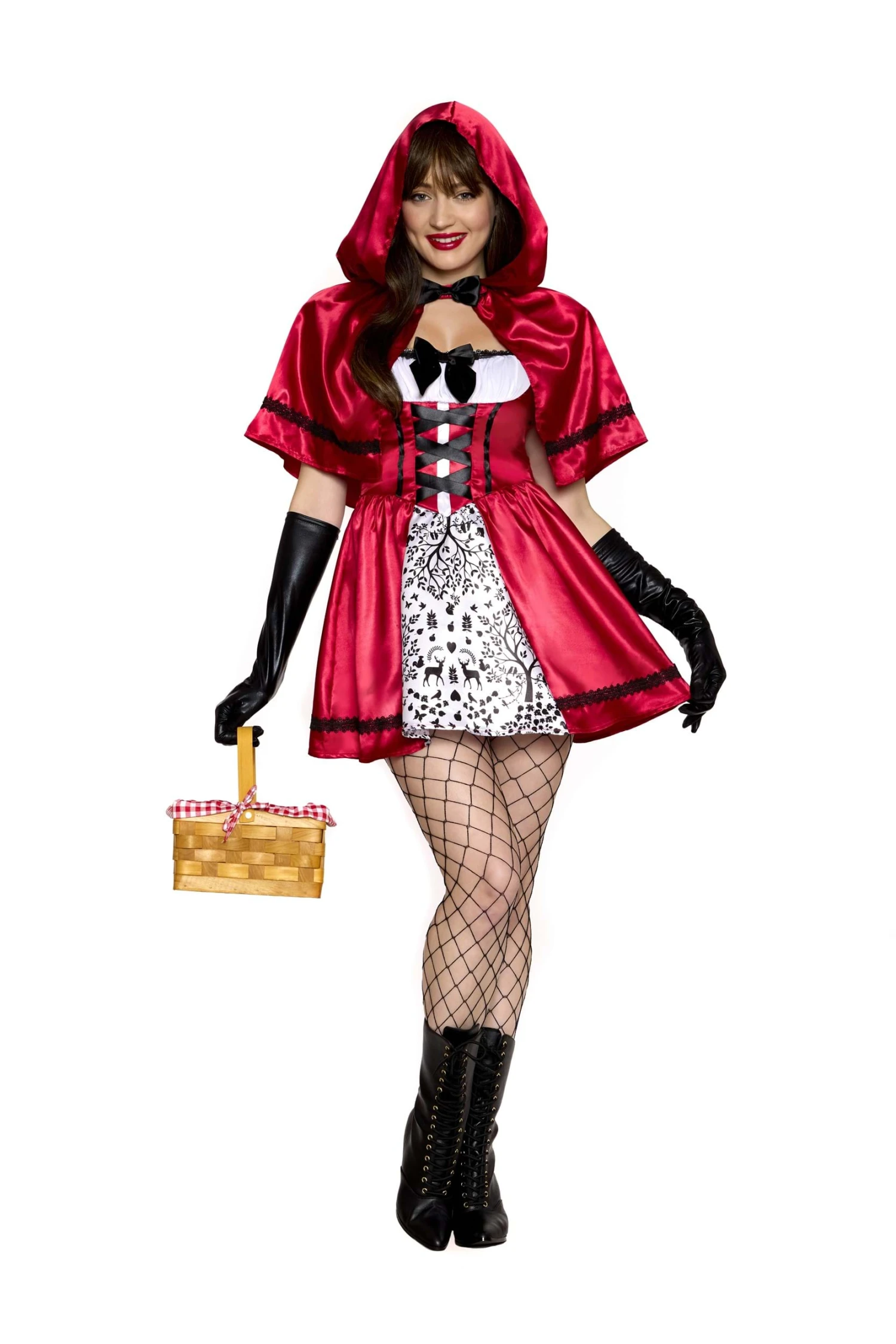 Gothic Red Riding Hood Costume For Women 3 Gothic Red Riding Hood Costume For Women