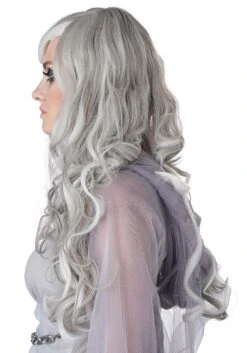 Gray Glow In The Dark Women's Wig -Halloween Costumes womens gray glow in the dark wig alt 2